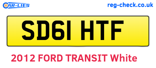 SD61HTF are the vehicle registration plates.