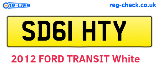 SD61HTY are the vehicle registration plates.