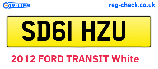 SD61HZU are the vehicle registration plates.