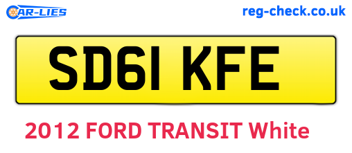 SD61KFE are the vehicle registration plates.