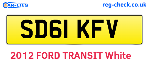 SD61KFV are the vehicle registration plates.