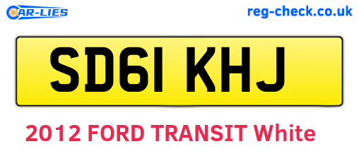 SD61KHJ are the vehicle registration plates.