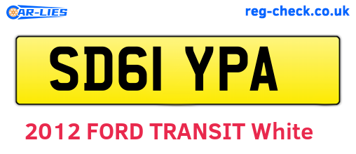 SD61YPA are the vehicle registration plates.