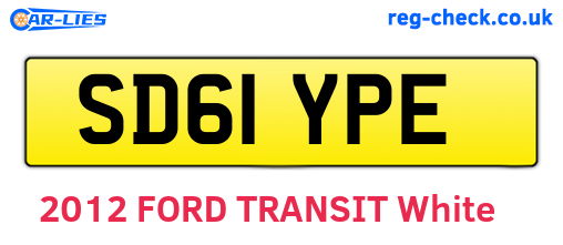 SD61YPE are the vehicle registration plates.