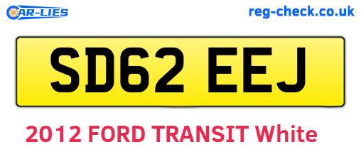 SD62EEJ are the vehicle registration plates.