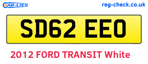 SD62EEO are the vehicle registration plates.
