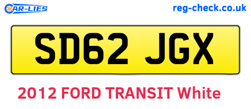 SD62JGX are the vehicle registration plates.