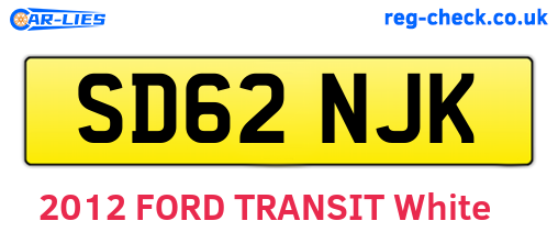 SD62NJK are the vehicle registration plates.