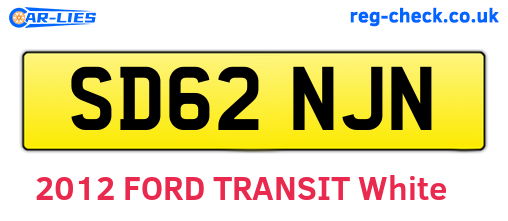 SD62NJN are the vehicle registration plates.