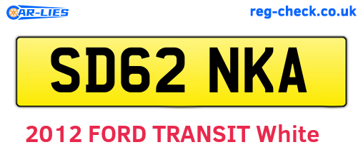 SD62NKA are the vehicle registration plates.