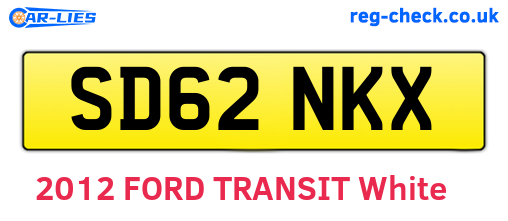SD62NKX are the vehicle registration plates.