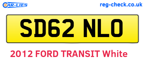 SD62NLO are the vehicle registration plates.