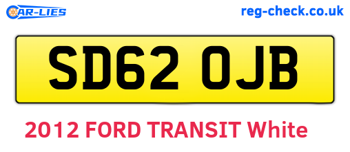 SD62OJB are the vehicle registration plates.