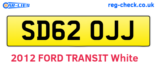 SD62OJJ are the vehicle registration plates.