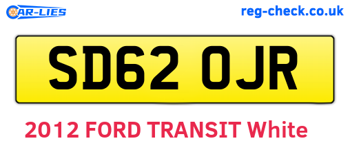 SD62OJR are the vehicle registration plates.