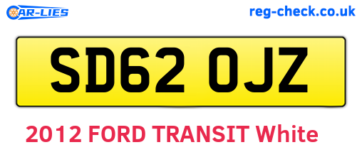 SD62OJZ are the vehicle registration plates.
