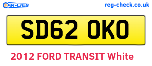 SD62OKO are the vehicle registration plates.