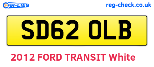 SD62OLB are the vehicle registration plates.