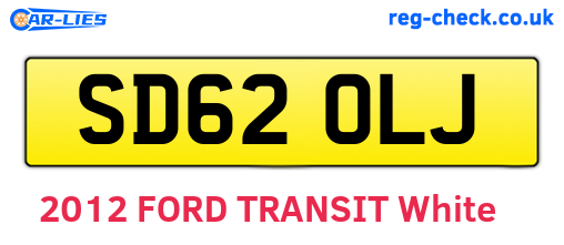 SD62OLJ are the vehicle registration plates.