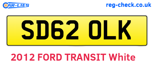SD62OLK are the vehicle registration plates.