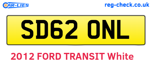SD62ONL are the vehicle registration plates.