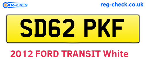 SD62PKF are the vehicle registration plates.