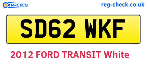 SD62WKF are the vehicle registration plates.