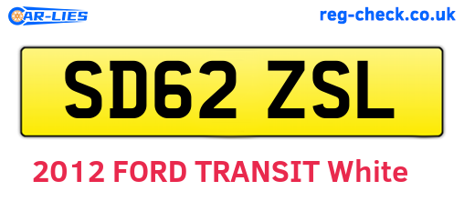 SD62ZSL are the vehicle registration plates.