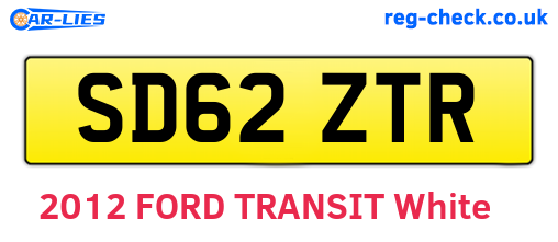 SD62ZTR are the vehicle registration plates.