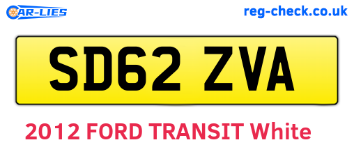 SD62ZVA are the vehicle registration plates.