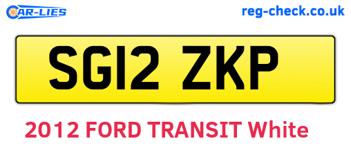 SG12ZKP are the vehicle registration plates.