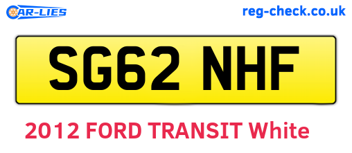 SG62NHF are the vehicle registration plates.