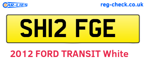 SH12FGE are the vehicle registration plates.