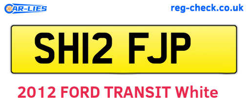 SH12FJP are the vehicle registration plates.