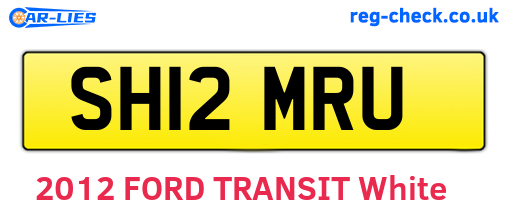SH12MRU are the vehicle registration plates.