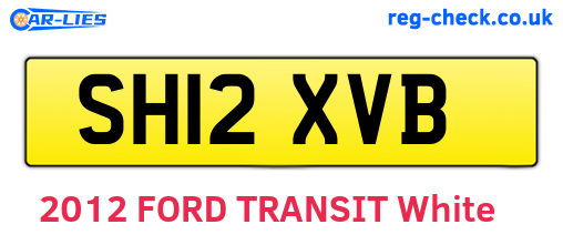 SH12XVB are the vehicle registration plates.