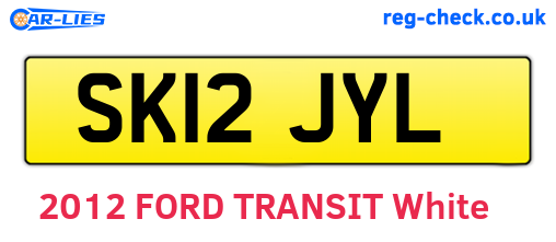 SK12JYL are the vehicle registration plates.
