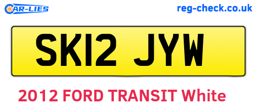 SK12JYW are the vehicle registration plates.