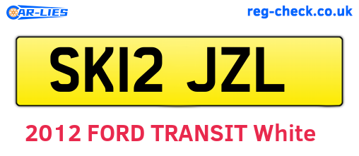 SK12JZL are the vehicle registration plates.
