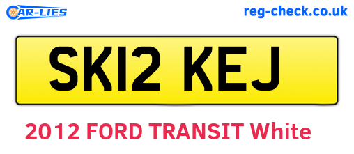 SK12KEJ are the vehicle registration plates.