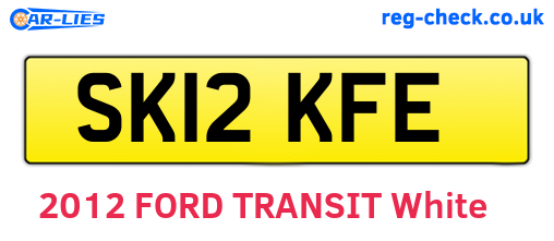 SK12KFE are the vehicle registration plates.