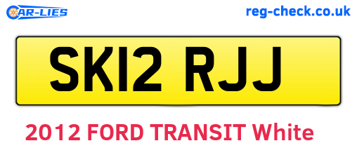 SK12RJJ are the vehicle registration plates.