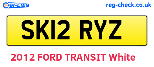 SK12RYZ are the vehicle registration plates.