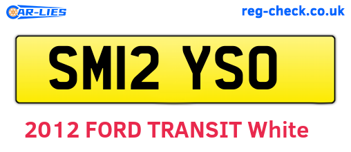 SM12YSO are the vehicle registration plates.