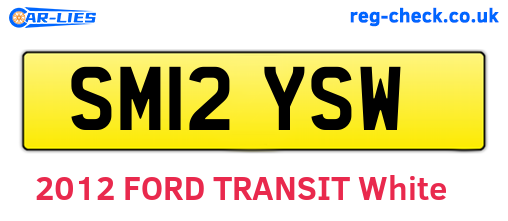 SM12YSW are the vehicle registration plates.
