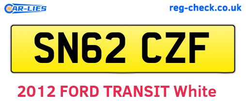 SN62CZF are the vehicle registration plates.