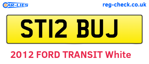 ST12BUJ are the vehicle registration plates.
