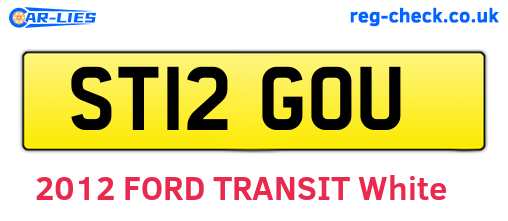 ST12GOU are the vehicle registration plates.