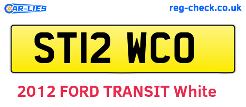 ST12WCO are the vehicle registration plates.