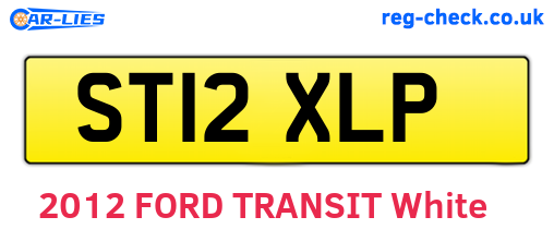 ST12XLP are the vehicle registration plates.
